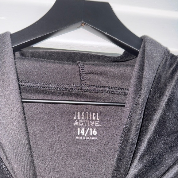 2/$15 Justice Black Hoodie with Gold Logo - Picture 4 of 5